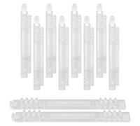 10 Pièces Anneaux de Reliure Ouvrables Transparents 8 Trous, 15mm | Plastique Clair, Capacité 100 Feuilles, pour Papier Format Lettre et Cahiers, Usage Bureau
