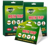 10 Pièces Anti Mites Textiles, 2 IN 1 Très Colle Piège à Phéromones pour Anti Mites Vetements und Alimentaires pour Penderie Armoire Salle de Stockage Cuisines, Piege Mites Alimentaires