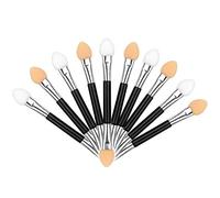 10 Pièces Applicateurs D'éponge D'ombre à Paupières Jetables avec Tête de Brosse Douce, Matériau en Latex Hydrophile de Taille Mini pour Créer des Effets de Fard à Paupières