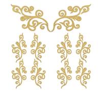 10 Pièces Appliqué Brodé Or à Coudre, Lot, Motif Nuage
