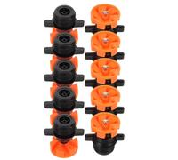 10 Pièces Arroseur à Atomisation 1/2 en Plastique Orange | Misting Précis, Couverture Uniforme, Installation Facile, Résistance aux Intempéries, pour Irrigation Agricole Extérieure