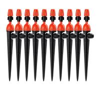 10 Pièces Arroseurs à Débit d'eau Réglable 2 en 1 Goutteur, Réglable Goutte Buse d'irrigation Plantes Jardin, 360 Degrés Goutteur Atomiseur Équipement d'irrigation, avec Boucle Verrouillage