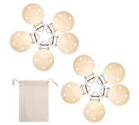 10 Pièces Attache Tetine Bois, Clip Attache Tetine, D'Attache-Sucette en Bois, Sacs en Coton avec Cordon de Serrage, pour Garçons Filles Bébé, Empêche la Sucette de Tomber ou D'être Perdue