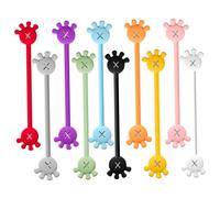 10 pièces attaches de câble magnétiques en Silicone souple pinces de câble magnétiques organisateur cordon réutilisable gardiens cordon portables pour bureau école maison - Attaches