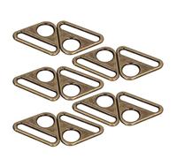 10 Pièces Attaches Triangle 38 mm pour Sacs à Main Fermoirs Pivotants avec Anneau en O et Barre Clip Accessoires de Couture et Assemblage de Sac,