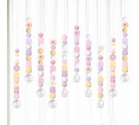 10 Pièces Attrape Soleil Perles Silicone Fleurs Perles en Silicone Capteur de Soleil Pendentifs Kits de Bricolage Attrape Kit Attrape Soleil pour Fenêtre Maison Jardin Fête Mariage