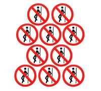 10 Pièces Autocollant D’avertissement Interdit de S’appuyer, PVC | Signalisation de Sécurité à Retirer Facilement, Graphismes Vifs, pour Portes Vitrées et Entrée de Travail