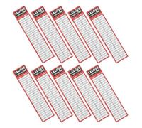 10 Pièces Autocollant de Sécurité pour Échelles, 8,5x2 Pouces | Grille Claire pour Dates et État, Pose Facile, Forte Visibilité, Usage Entrepôt Intérieur