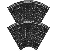 10 Pièces Autocollants Arabes pour Clavier PVC | Saisie en Arabe, Accessoire Informatique Discret, Adapté aux Ordinateurs Portables et Bureaux, Usage Quotidien