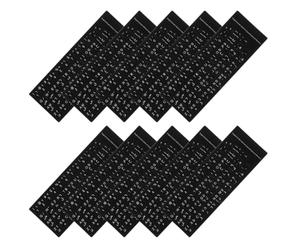 10 Pièces Autocollants PVC, Lettres Arabes et Hébraïques | Impression Haute Définition, Finition Mate, pour Touches Usées, Ordinateurs de Bureau, Étudiants et Cours
