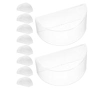 10 Pièces Bac Expérimental Semi-circulaire en Plastique | Transmission Claire, Bords Arrondis Lisses, Stockage Compact, pour Enseignants et Assistants en Laboratoire
