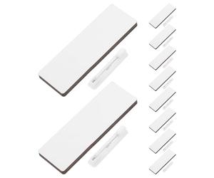 10 Pièces Badge Nominatif Vierge en Bois avec Clips et Épingles