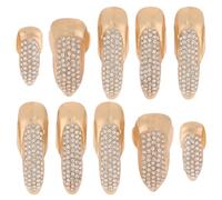 10 Pièces Bague à Ongles Griffe Punk en Alliage de Zinc