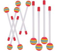 10 Pièces Baguettes de Percussion en Éponge Plastique | Développe le Rythme Sensibilité Musicale, Matériaux Sûrs, Usage Ludique et Créatif, Apprentissage Guidé