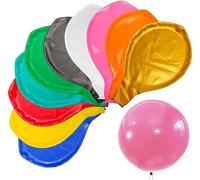 10 Pièces Ballon Géant Gonflable, Grand Ballon Multicolore 90cm, Latex 36 Pouces Ballon, Super Grand Balloon pour Mariage Anniversaire, Baptême, Bébé Douche, Enfants Fête Festival