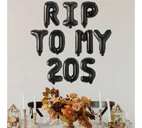 10 pièces Ballon Lettre Noir "À Mes 20 Ans" Décorations pour 30ème Anniversaire Pour Lui Elle Noir "À Mes 20 Ans", 30ème Anniversaire Fournitures Décoration Fête Bannière de Ballon "À MES 20 ANS" Thèm