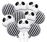 10 Pièces Ballons Halloween, Ballon en Aluminium pour Fête d'Halloween, Décoration Maison Hantée, Mascarade et Fête à Thème - Helium Compatible
