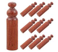 10 Pièces Balustres Décoratifs en Bois Massif, 1,6 Pouce | Restauration et Rénovation, Teinte Beige, Style Euro Ancien, Compatibles Vitrines Ouvertes et Rails D'étagère