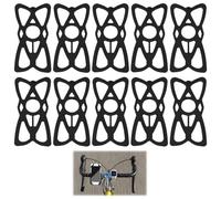 10 Pièces Bandes Élastiques de Sécurité pour Support Téléphone Vélo - Sangle Universelle, Accessoire de Protection pour Caméras Sportives, Support Double Clip, Fixation Cadre