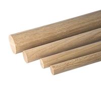 10 pièces barres rondes en bois de chêne diamètre 8 mm, longueur 100 cm - Bâtonnet rond en chêne fabriqué en Autriche