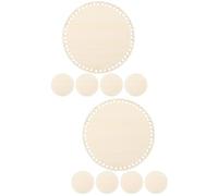 10 Pièces Base en Bois au Crochet, Finition Lisse | Trou Pré-percé, Alignement Facile des Points, pour Artisanes, Quilters et Travaux de Maison