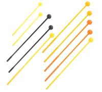 10 Pièces Bâtons de Percussion en Plastique, Maillets de Tambour | Têtes Arrondies, Prise Ergonomique, Légers pour Débutants, Pratique et Répétition D’orchestre