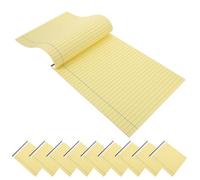 10 Pièces Bloc-notes Juridique à Lignes, Double Face, 30 Pages | Feuilles Perforées, Format Compact pour Bureau et Appels, Rangement Simple, Usage Stylos et Crayons