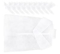 10 Pièces Blouse Blanche de Laboratoire Jetable, Manches Longues | Non-tissé Blanc, Fermeture Boutonnée Poches, Usage Maintenance et Peinture, Protection des Vêtements Style Aléatoire