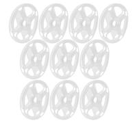 10 Pièces Bobine de Bande LED 10x10x1cm en Plastique Blanc, rangement | Conserve la Courbure Originale, Alimentation Rapide, Bords Lisses sans Bavures pour Laboratoires Électroniques et Réparations