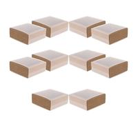 10 Pièces Boîte Allumettes Vide Carrée Coulissante en Papier, 8 | Finition Givrée, Base Carton, Surface Lisse, pour Étiquetage et Décoration, Glisse en Paquet ou Tiroir