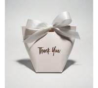 10 pièces Boîte cadeau en papier premium avec ruban blanc et inscription dorée "Merci", élégante pour les célébrations. Parfaite pour Noël, mariages, baby shower et plus encore, Noël, Saint-Valentin T