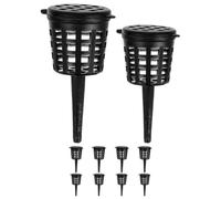 10 Pièces Boîte D’engrais Couvercle en Plastique Noir pour Plantes | Coffret Jardinage Discret, des Brûlures Racinaires, pour Orchidées, Bonsaïs et Semis