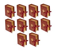 10 Pièces Boîte de Grimoire Décoratifs, Boîte de Grimoire de L'amour Rouge pour Bonbonnière de Mariage, Mini-boîtes à Desserts Délicat