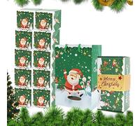 10 pièces | Boîte de Noël | Décorations de fête fantaisie avec sac et pour San Amis, célébration, maison, nouvelle famille, remise des diplômes d'anniversaire