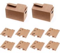10 Pièces Boite Emballage ,Boite Kraft ,8 X 4,3 X 5 Cm Carton ,Petit Coffret Cadeau Pliable Pour Maisons De Poupées ,Jardins Miniatures