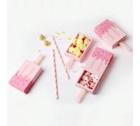10 pièces Boîtes à bonbons glacés colorées, design de sucettes glacées 3D, emballage cadeau pour faveurs de fête, boîte de friandises sucrées amusantes pour biscuits, glaces faites maison et bonbons, 