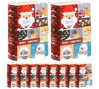 10 pièces boîtes de Noël boîtes à biscuits de Noël en forme livre mignon 7x5x2 pouces sacs bonbons pour cadeaux fête friandises en papier pour biscuits cadeaux, style 1