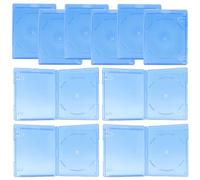 10 Pièces Boîtiers CD en Plastique Bleu, Légers, Clips Design | Pochette CD Plastique, Étui de Rangement pour Cd, Boitier Plastique, Malette Rangement, Classeur Dvd