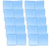 10 Pièces Boîtiers de CD Clips Design Simples Bleu, en Plastique | Classeur Dvd, Boîtier Dvd en Plastique, Protège CD et Dvd, Léger, pour Rangement Voyage et Usage Quotidien