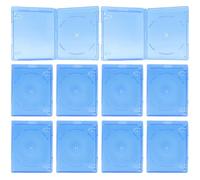 10 Pièces Boîtiers DVD Simples en Plastique Bleu, Classeur | Boîtiers Dvd Plastique, Pochette CD Plastique, Étuis de Rangement pour Dvd, Range CD Boite