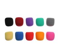 10 Pièces Bonnette Anti-vent en Mousse, Lot Coloré | Réduit les Plosives, Rétraction, pour Micros de Bureau Main, Prises de Parole et Interviews Couleur Aléatoire