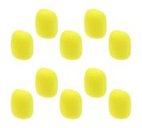 10 Pièces Bonnette Anti-vent en Mousse pour Micro Jaune | Mousse Haute Densité Micro-perforée, Pose Rapide et Réutilisable, pour Micro Main en Studio