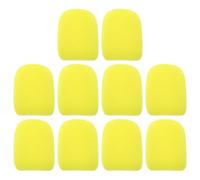 10 Pièces Bonnette Anti Vent en Mousse pour Micro Portable, Jaune | Haute Densité Microperforée, Pose Rapide et Retrait Facile, Réduit les Plosives, Protège des Chocs et Poussière