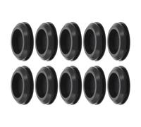 10 Pièces Bouchon D'étanchéité en Silicone Noir Rond à Enfoncer