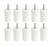 10 Pièces Bouchon pour Volets Roulants 40mm Blanc Gris, Stoppeurs avec Rondelles et Vis pour Butée Volets Roulants et Stores,pour Manivelle et Sangle, Protection de volet Roulant complète