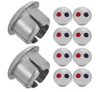 10 Pièces Bouchon Rond ABS, Indicateur Eau Chaude Froide | Diamètre Conseillé 6,7mm, Identification Claire des Températures, pour Évier ou Mitigeur Simple, Rénovation Salle de Bains