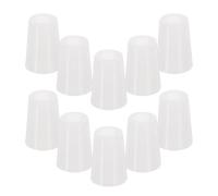 10 Pièces Bouchon Solide en Silicone, Transparent, Blanc | Réutilisable, Forme Conique Trou, pour Soudure et Racks de Laboratoire, Écoles, Chimie