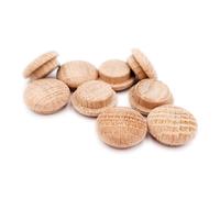 10 pièces Bouchons cache vis en bois de chêne pour perçage Diamètre 20 mm - Capuchons en bois made in Austria - Diamètre total 25 mm