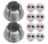 10 Pièces Bouchons de Robinet Indications Eau Chaude et Froide | ABS Rond, Diamètre Conseillé 6,7mm, pour Trous de Lavabo, Entretien la Cuisine, Décor Discret