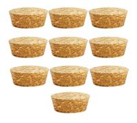 10 pièces Bouchons en liège en bois coniques pour bouchons de vin réutilisables, bouchons de bouteille, scellant pour bar, bricolages, accessoires de cuisine (58x48x18 mm)